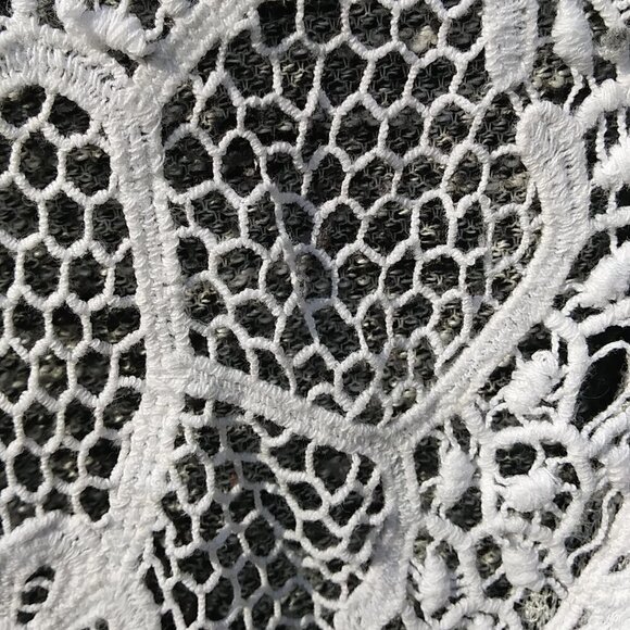 Forever 21 Sweater with Crocheted Lace Overlay - M - Picture 7 of 11